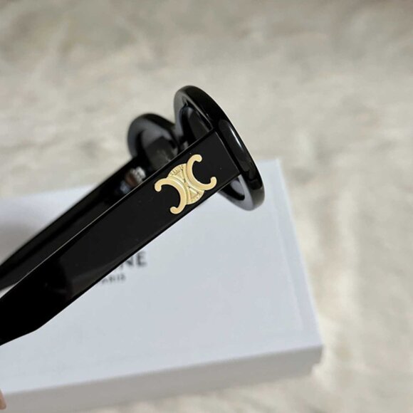 Celine Triomphe Black Oval Sunglasses main image 4